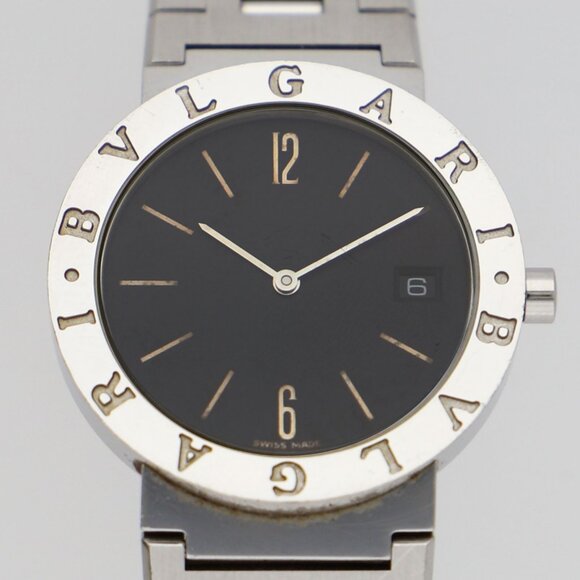 WATCH BVLGARI BB33Stainless Steel black SS QZ - Picture 1 of 7